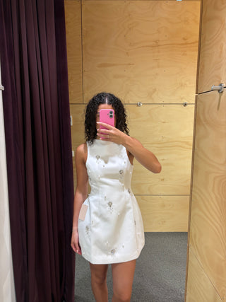 Odd Muse The Ultimate Muse Crystal Mini Dress - White