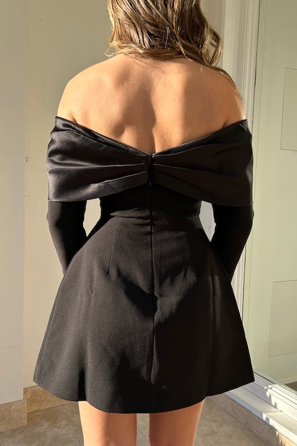 Odd Muse The Ultimate Muse Bow Mini Dress - Black