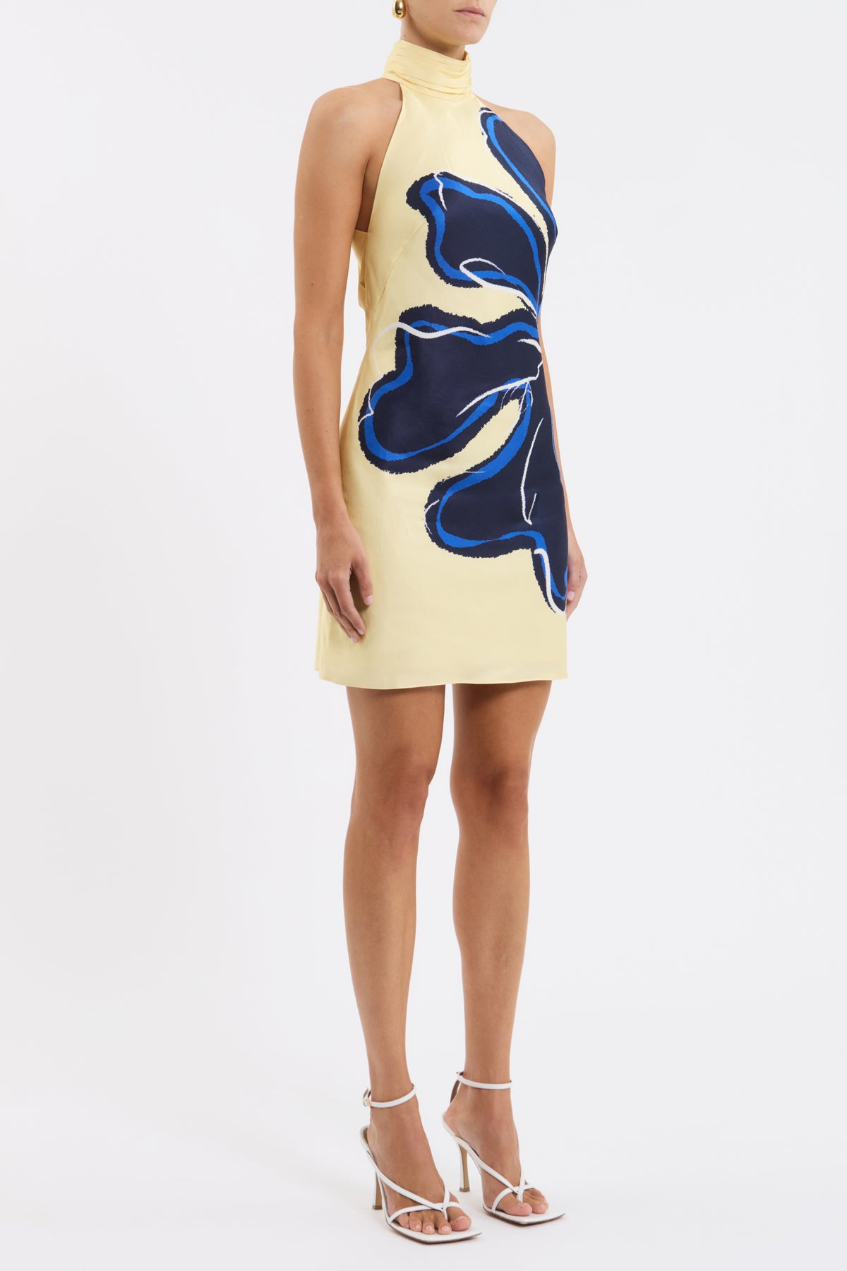 Rebecca Vallance Indigo Bloom Mini Dress - Navy/Yellow Floral