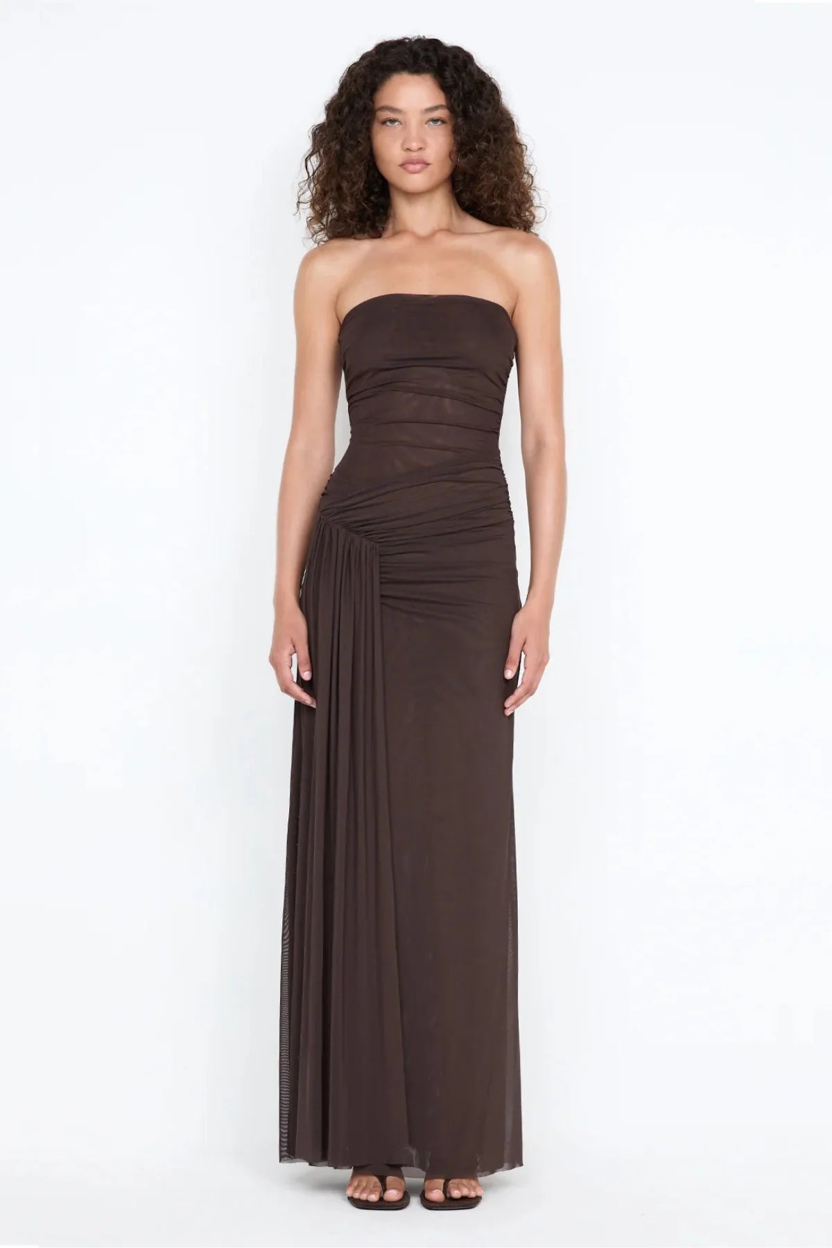 Bec & Bridge Ida Strapless Dress- Dark Chocolate - Dress Hire AU Bec & Bridge Ida Strapless Dress- Dark Chocolate - Dress Hire AU
