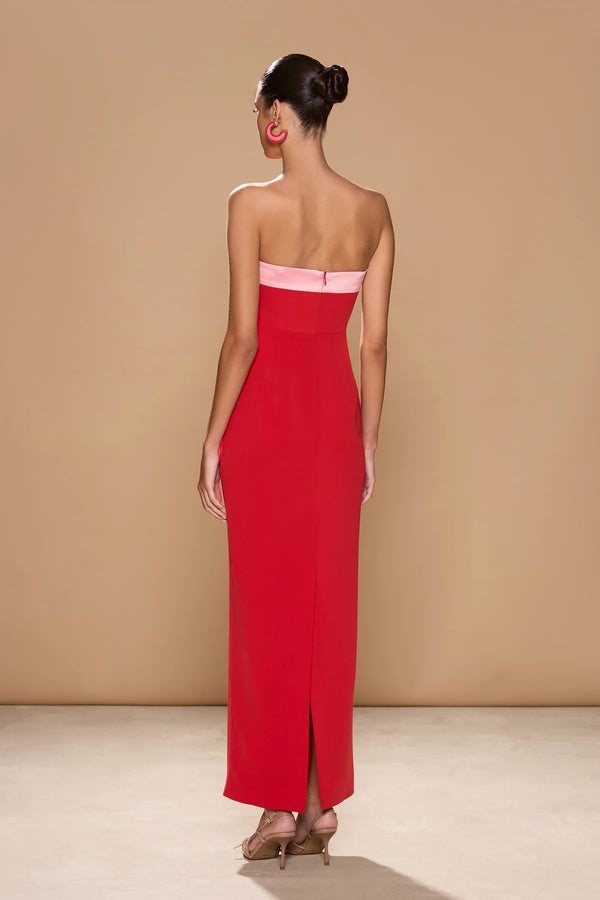 Sonya Ivrea Ribbion Dress - Lola Red - Dress Hire AU