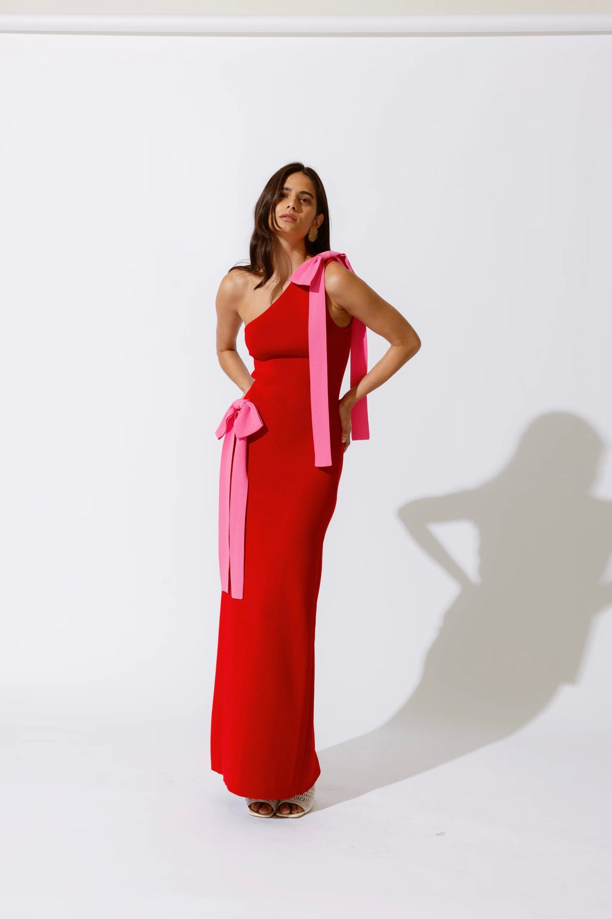 The Wolf Gang Tacha Maxi Dress - Cherry