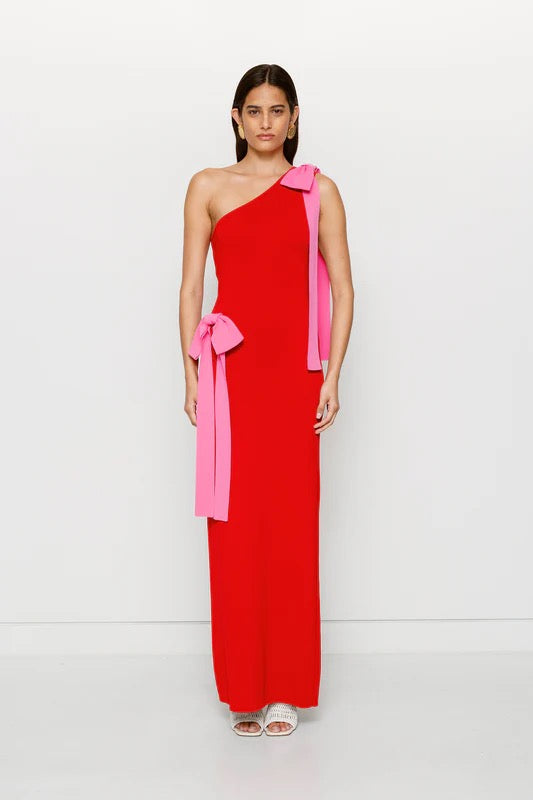 The Wolf Gang Tacha Maxi Dress - Cherry