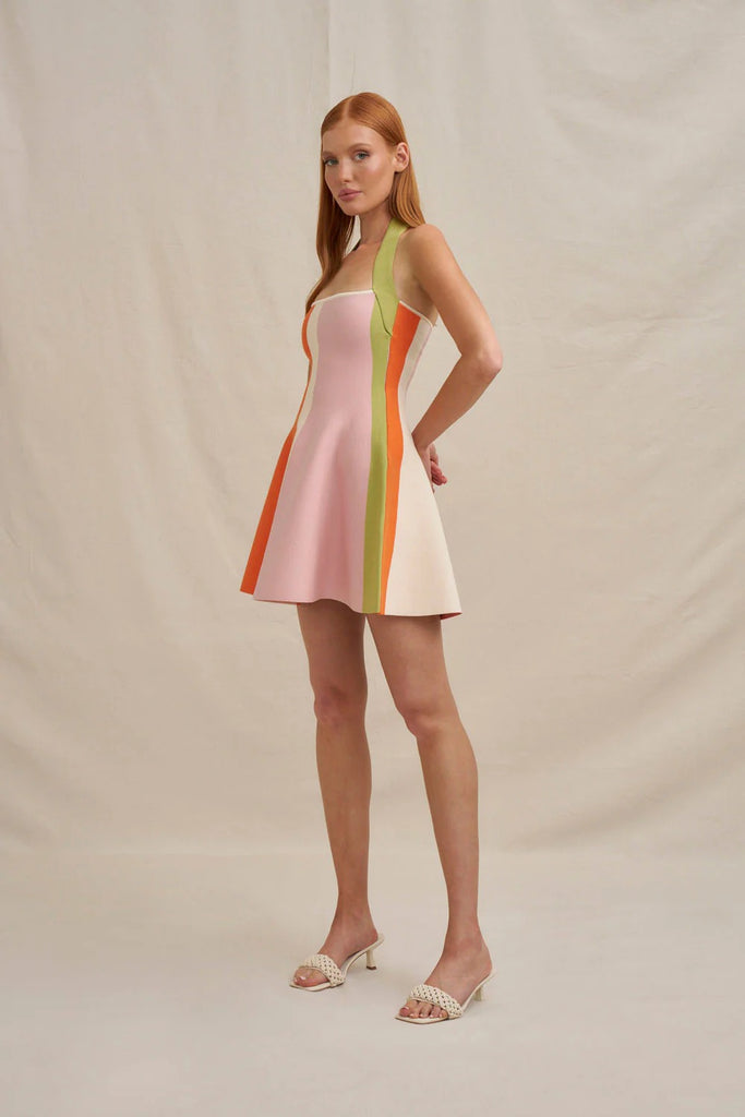 By Johnny Melon Stripe Knit Dress - Multi - Dress Hire AU By Johnny Melon Stripe Knit Dress - Multi - Dress Hire AU