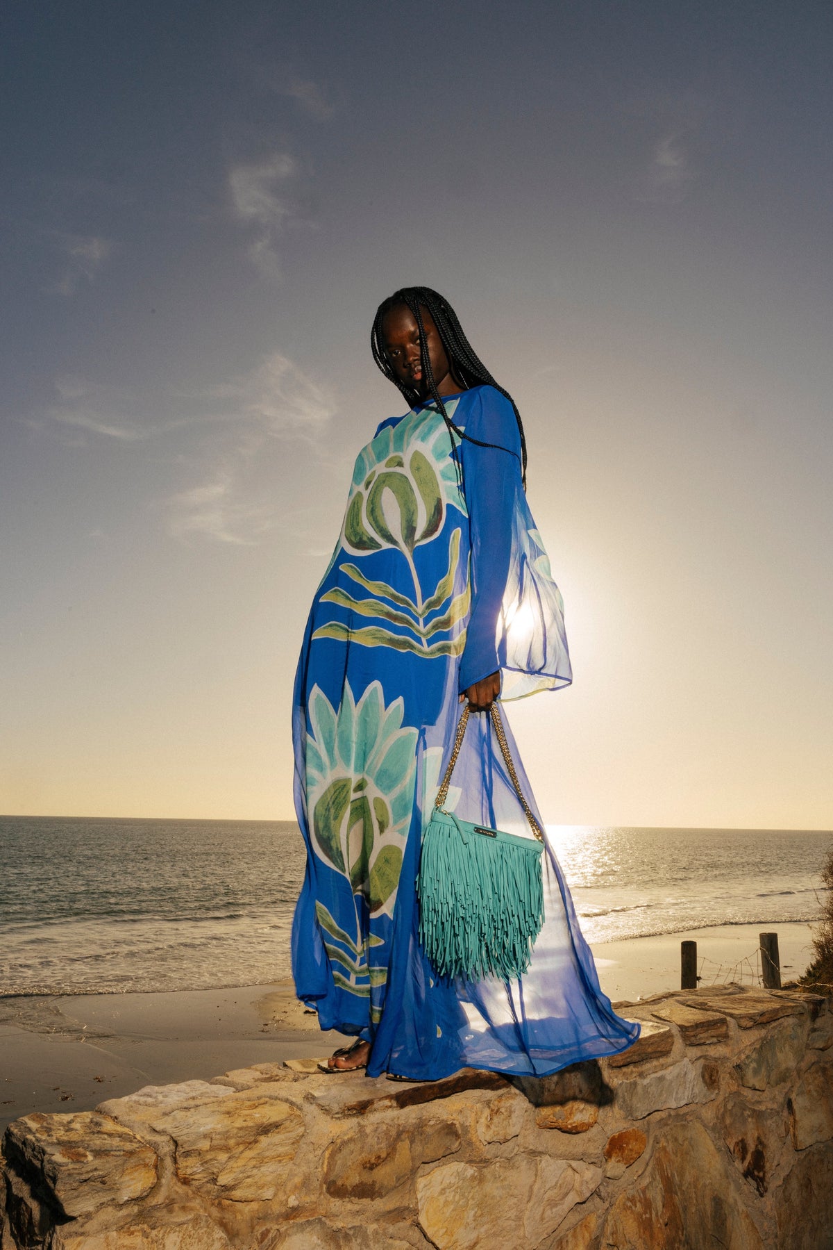 The Wolf Gang Solsana Long Sleeve Dress - Fern