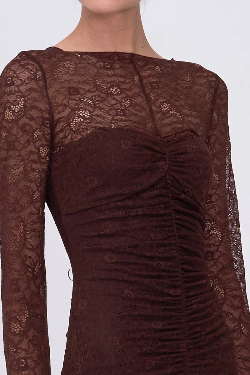 Suboo Paris Mini Dress - Espresso