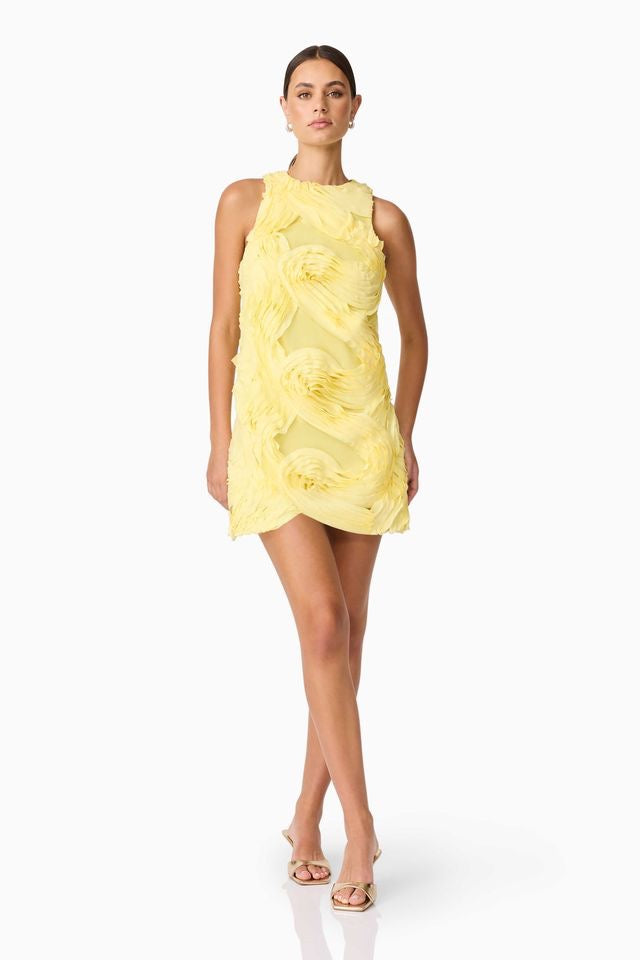 Elliatt Asher Mini Shift Dress - Yellow