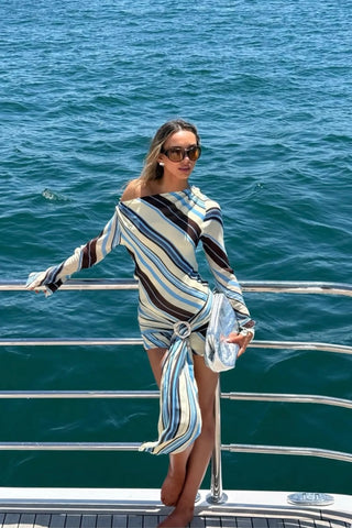 Benni Elise Mini Dress - Ocean Stripe