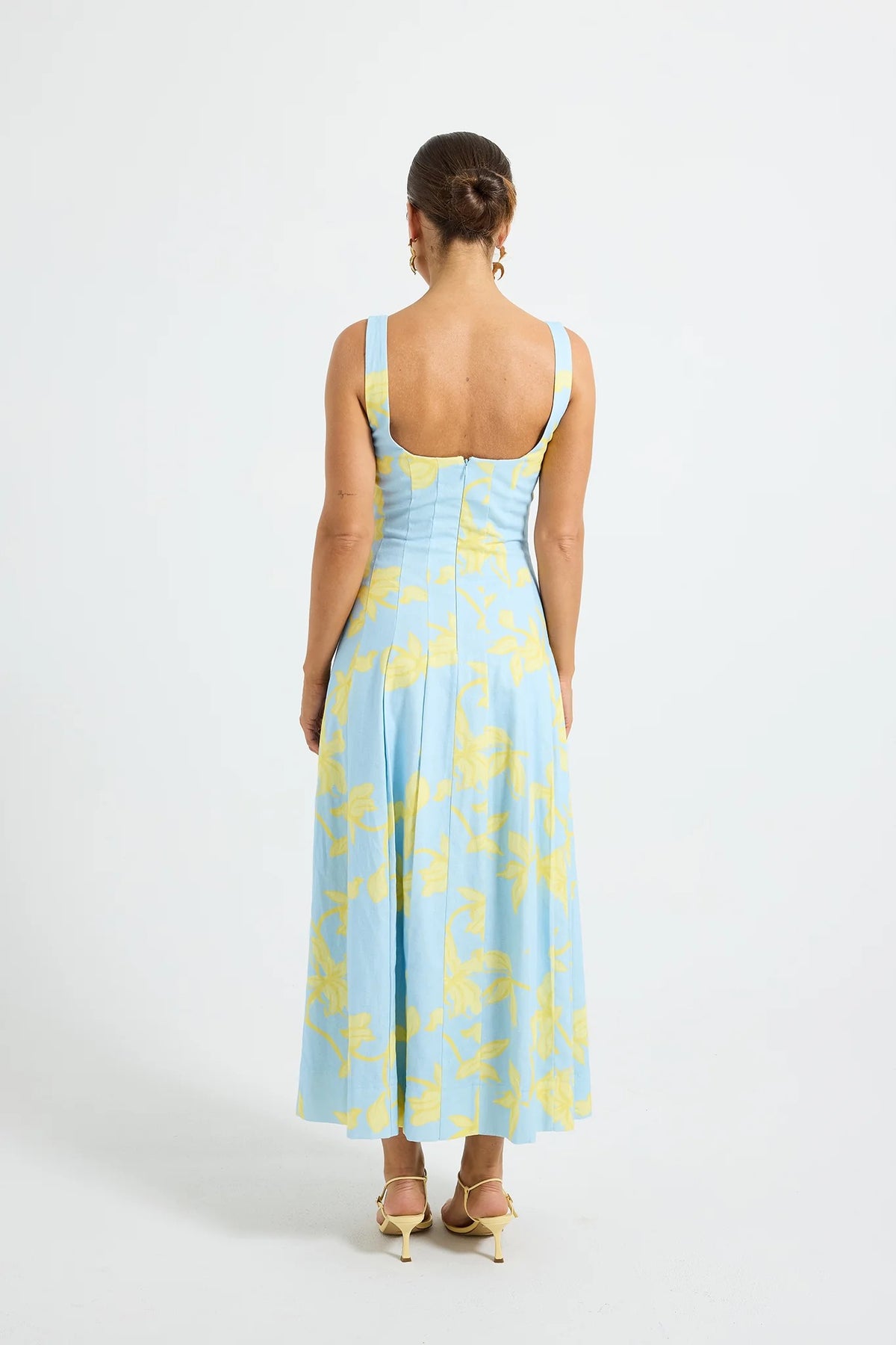 Pasduchas Soleil Panelled Midi Dress - Ocean Honey