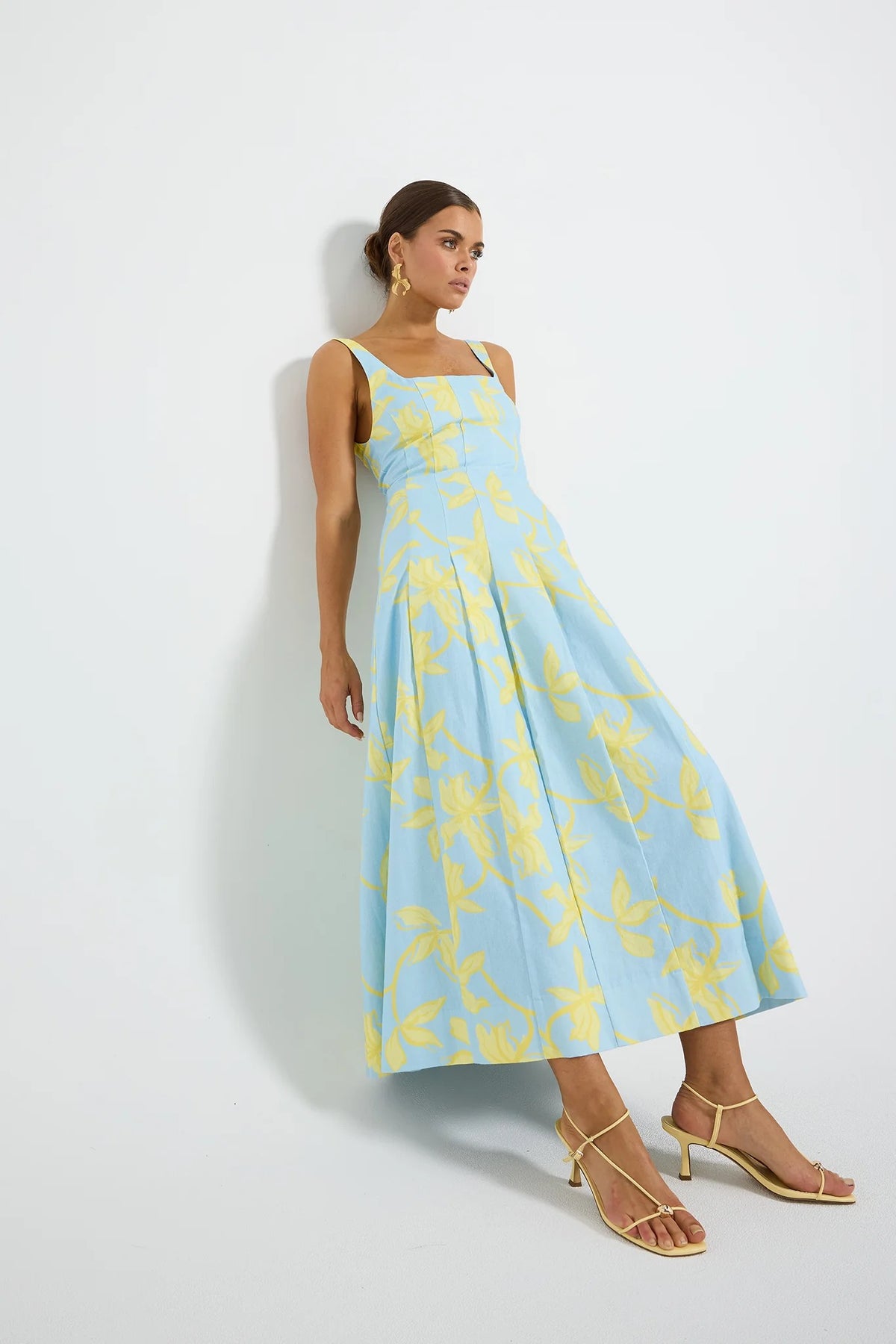 Pasduchas Soleil Panelled Midi Dress - Ocean Honey