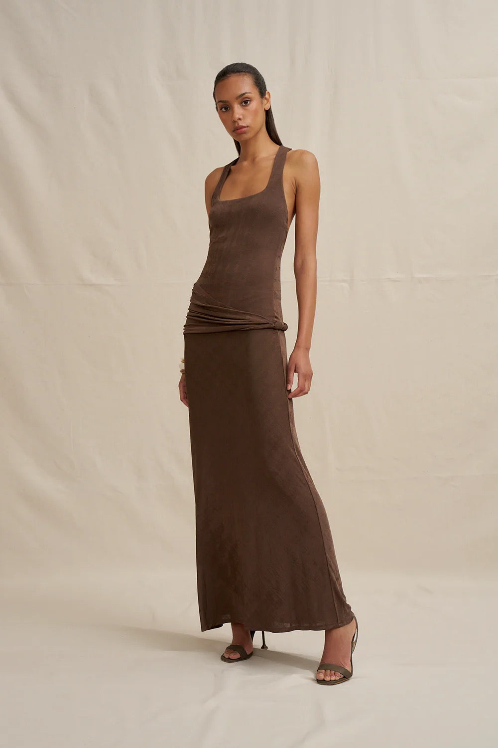 By Johnny Vienna Racerback Dress - Brown