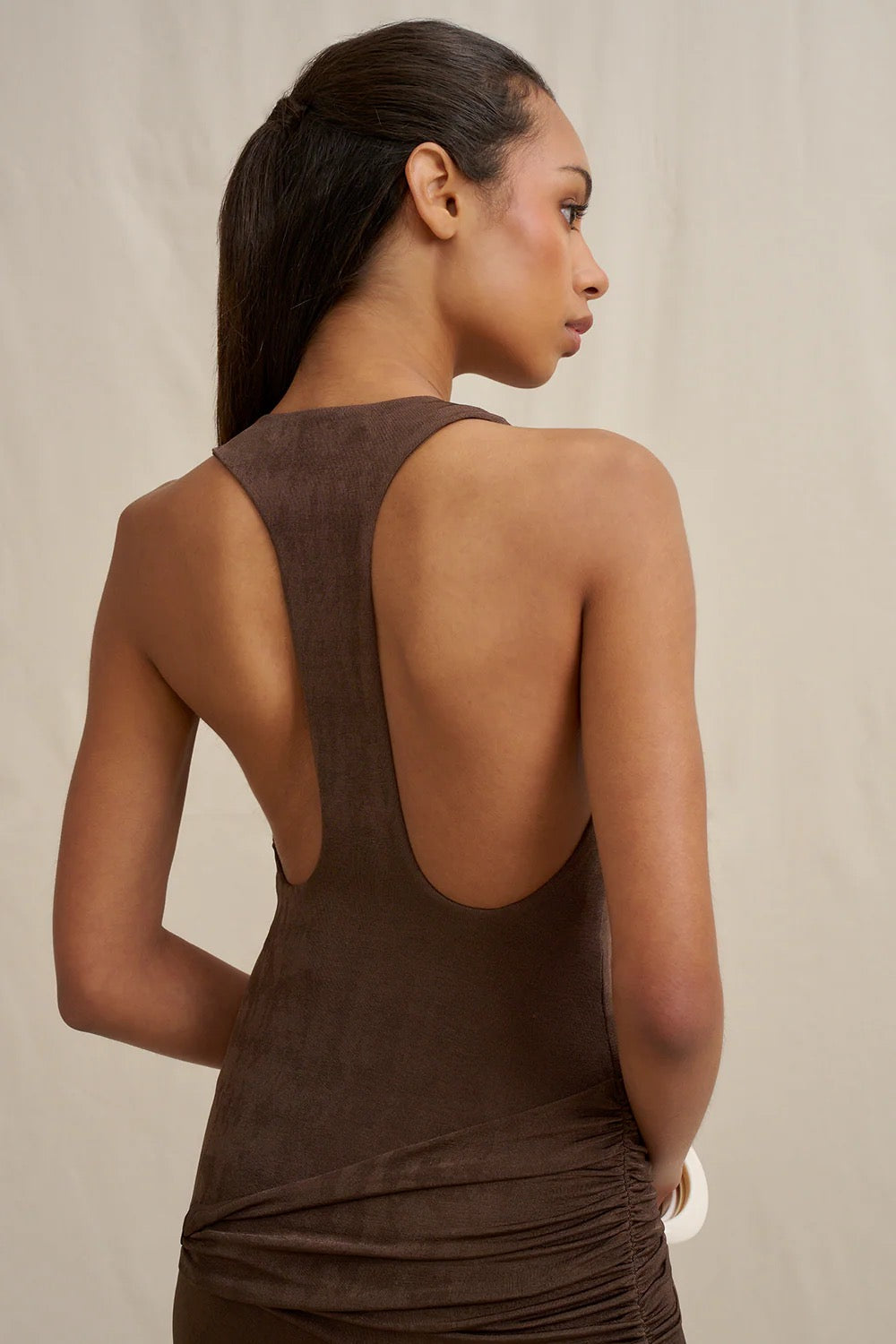 By Johnny Vienna Racerback Dress - Brown