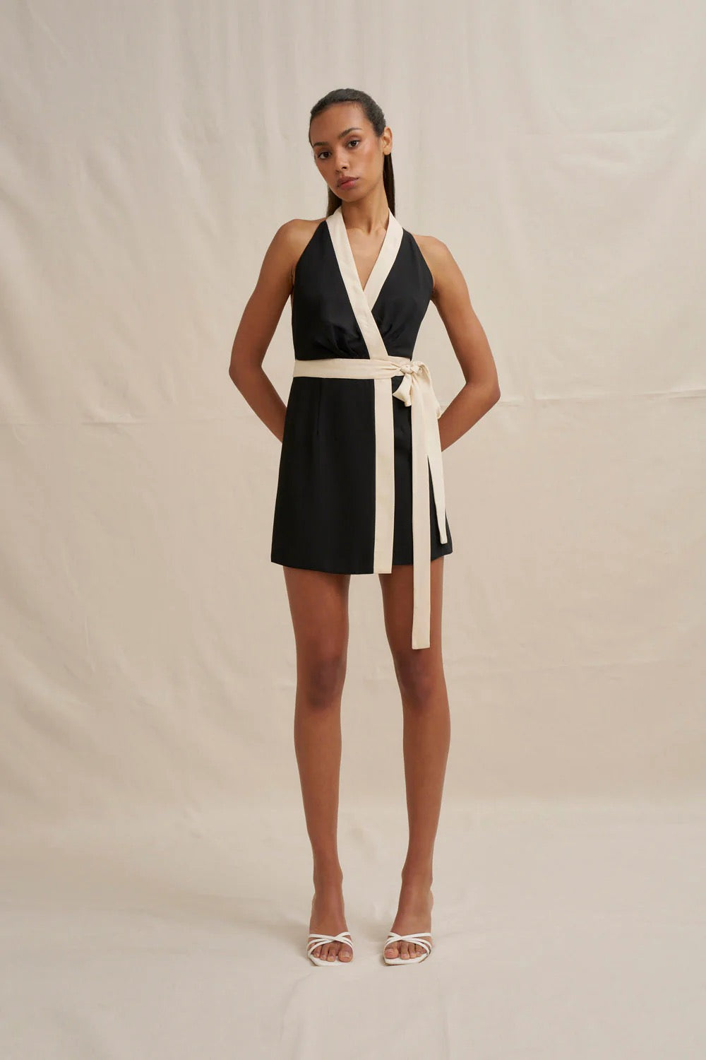 By Johnny Azaria Wrap Mini Dress - Black