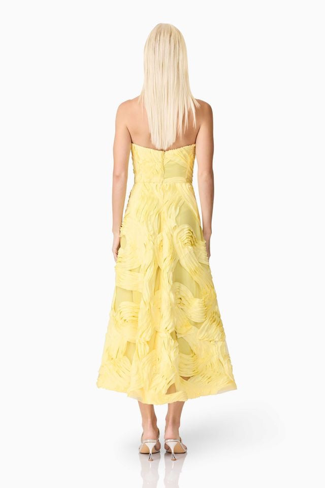 Elliatt Asher Midi Dress - Yellow