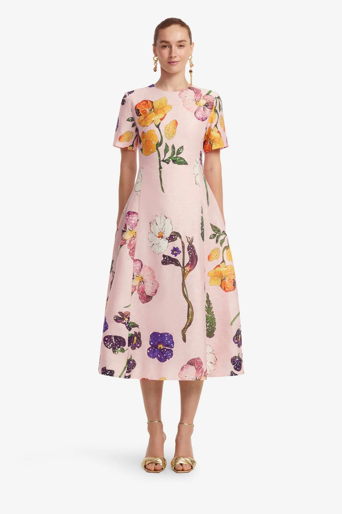 Leo Lin Caroline Short Sleeve Midi Dress - Wildbloom