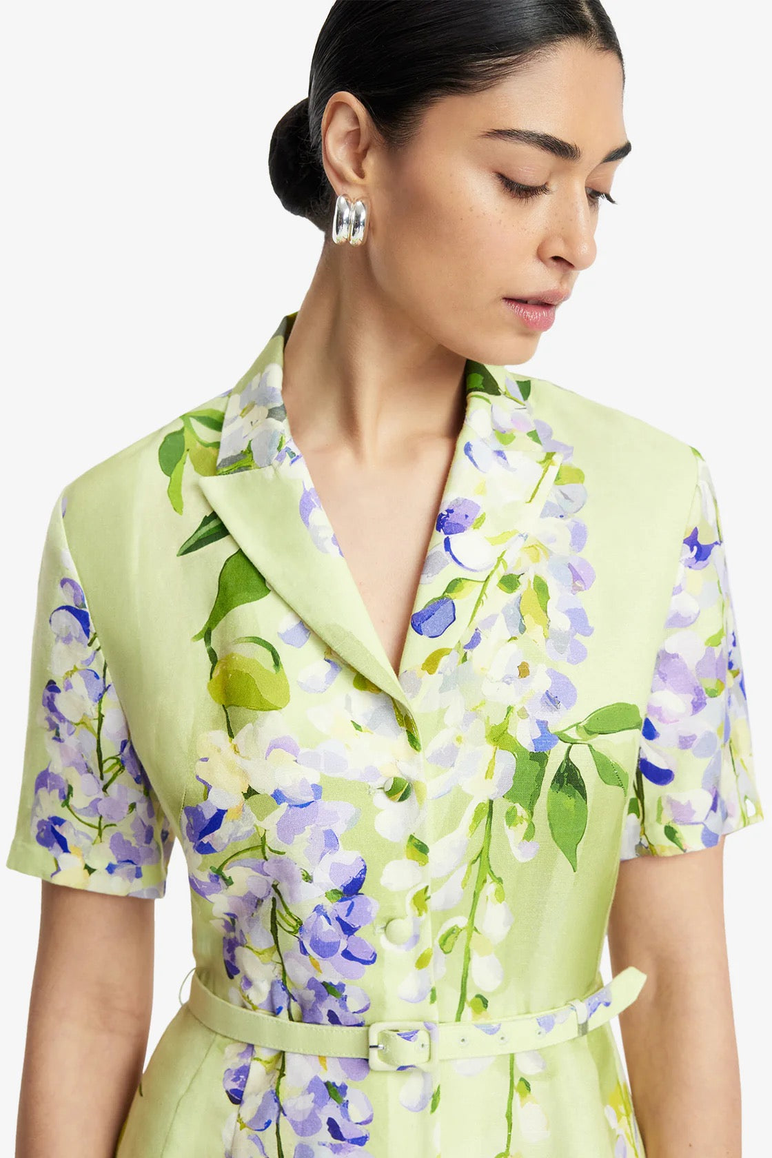 Leo Lin Brigitte Mini Dress - Wisteria Print