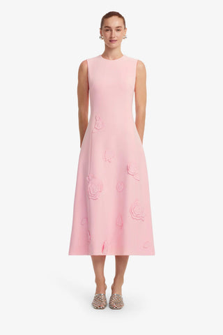 Leo Lin Cleo Appliqué Sleeveless Midi Dress - Blush Pink