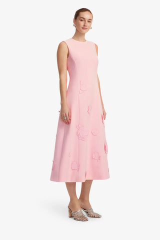 Leo Lin Cleo Appliqué Sleeveless Midi Dress - Blush Pink