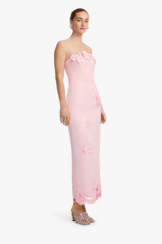Leo Lin Rayna Appliqué Bustier Maxi Dress - Blush Pink