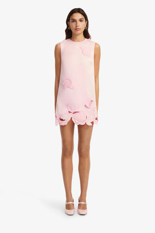 Leo Lin Yvonne Applique Mini Dress - Blush Pink