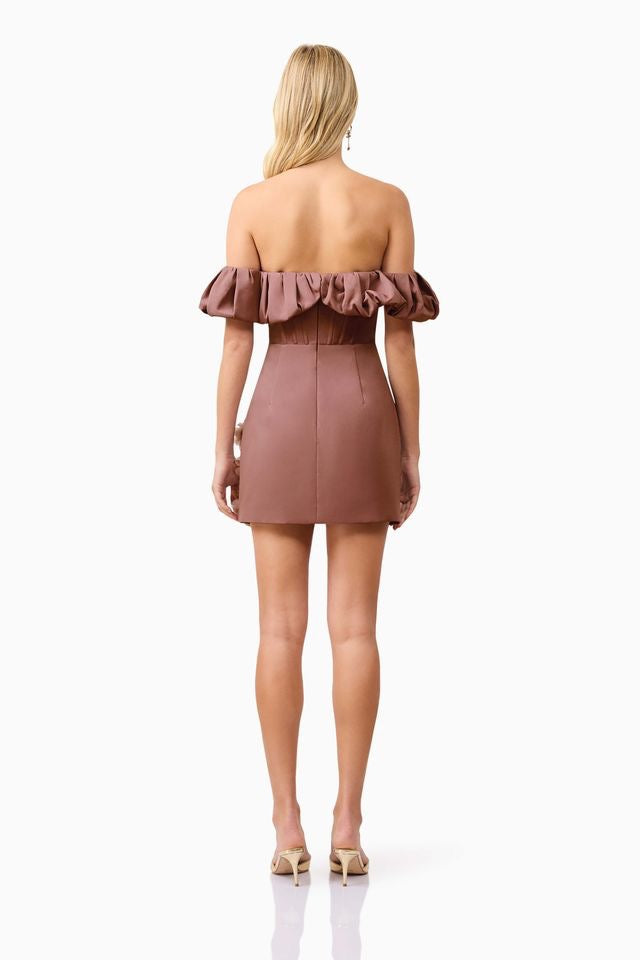 Elliatt Klara Mini Dress - Dark Taupe