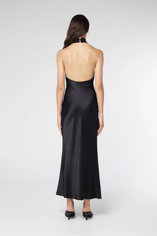 Third Form Serenade Lace Halter Maxi - Black