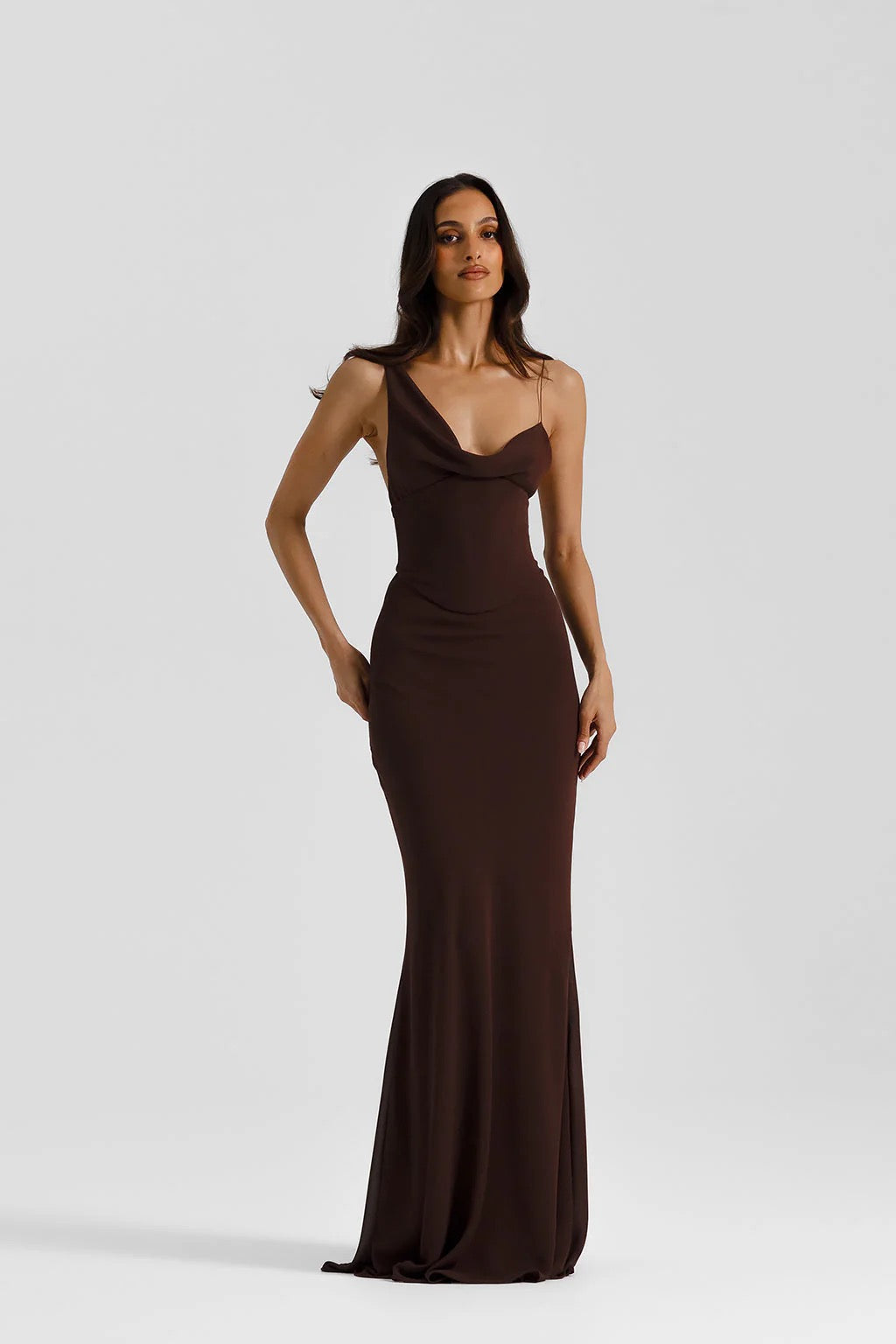 Natalie Rolt Hallie Gown - Espresso