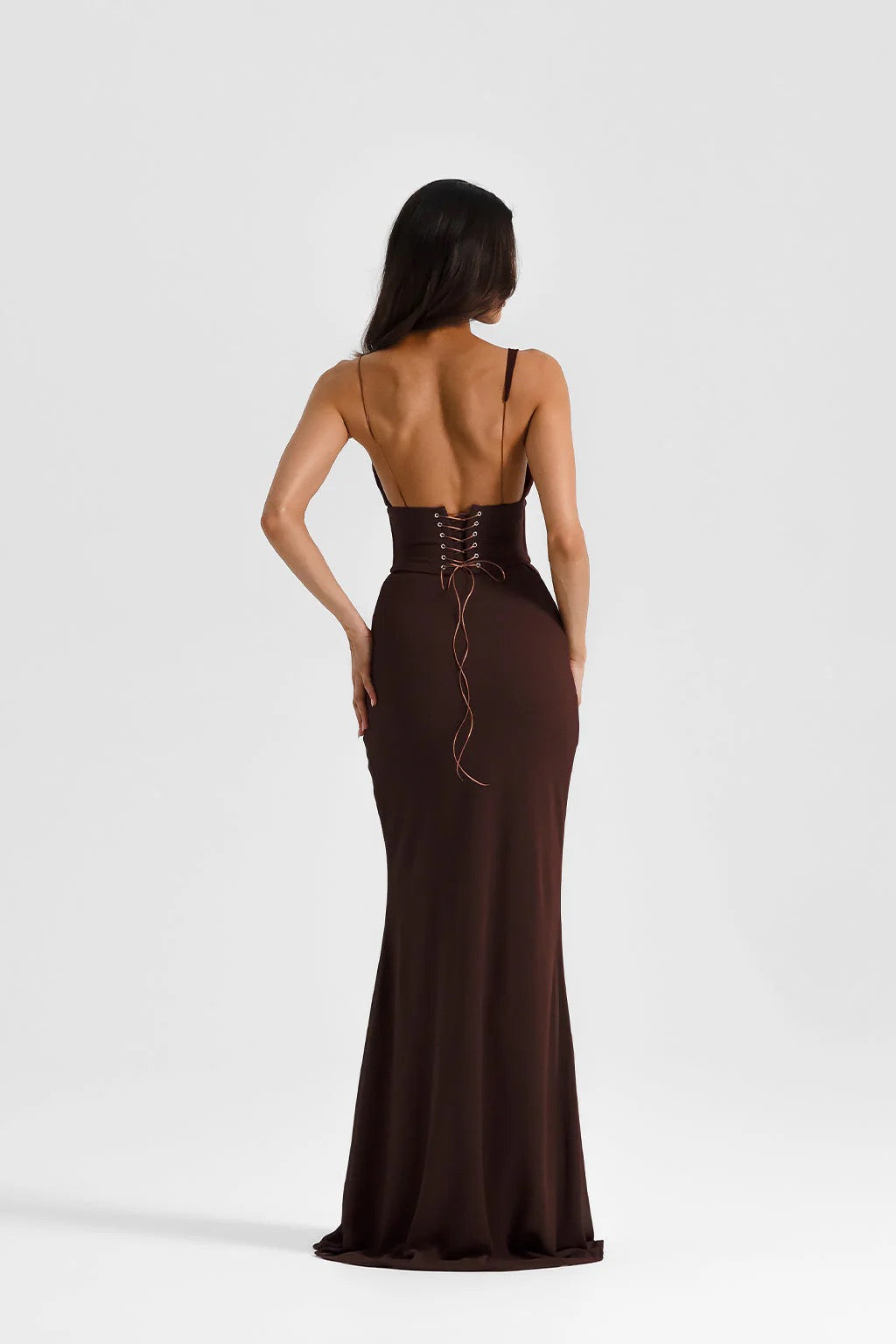 Natalie Rolt Hallie Gown - Espresso - Dress Hire AU