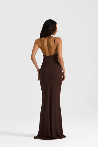 Natalie Rolt Hallie Gown - Espresso