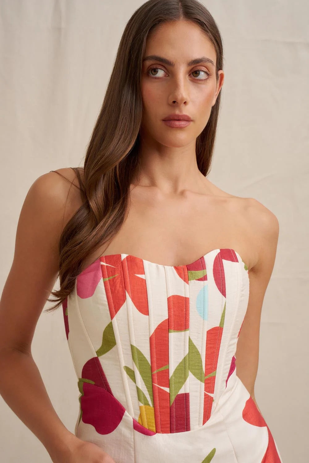 By Johnny Tropicana Corset Mini Dess - Multi