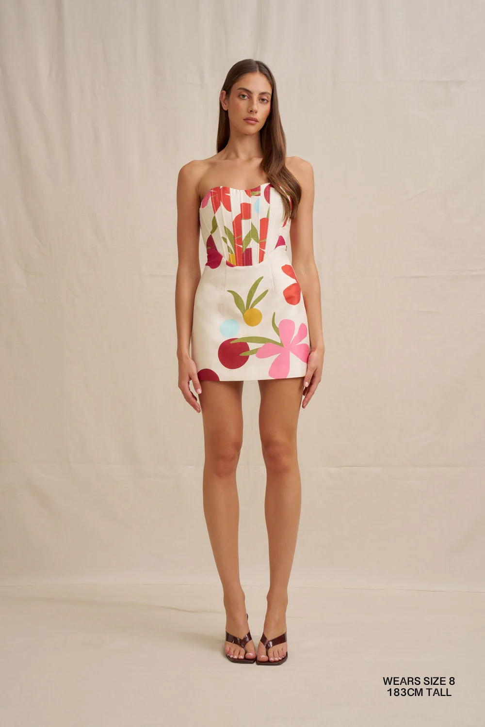 By Johnny Tropicana Corset Mini Dess - Multi