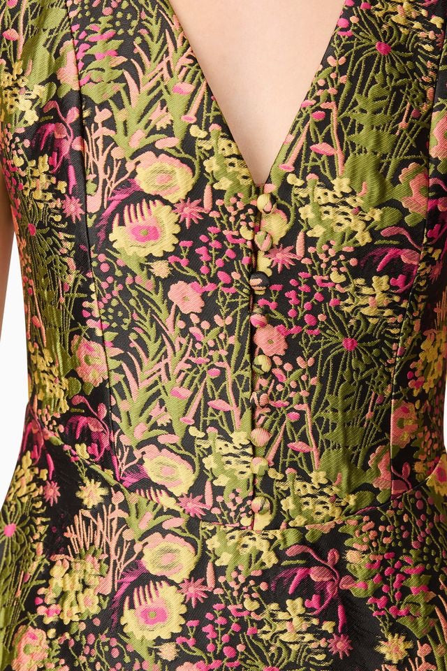 Elliatt Cindy Gown - Black Floral Multi