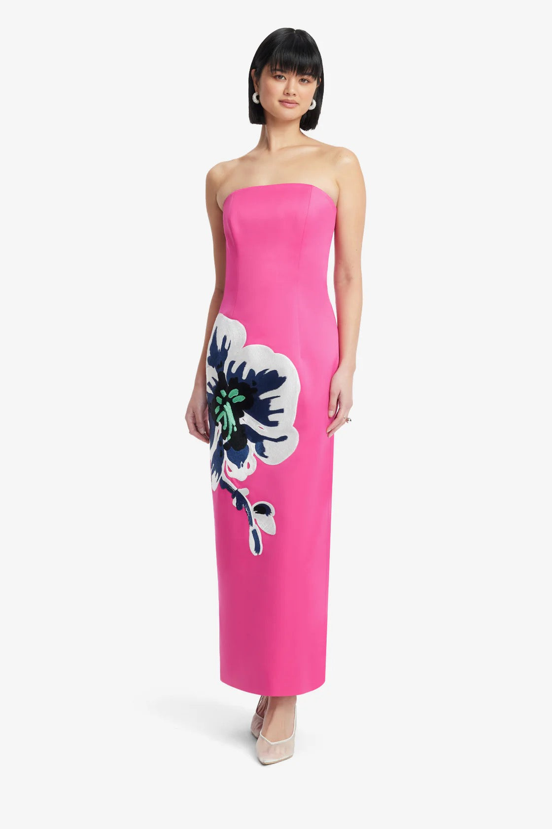 Leo Lin Rayna Bustier Maxi Dress - Orchid Print