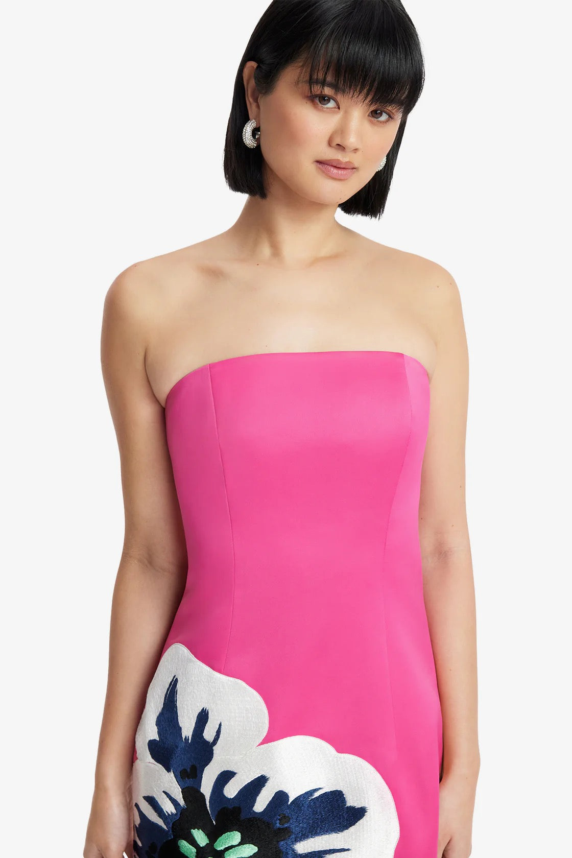 Leo Lin Rayna Bustier Maxi Dress - Orchid Print