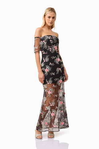 Elliatt Gaia Maxi Dress - Black Multi