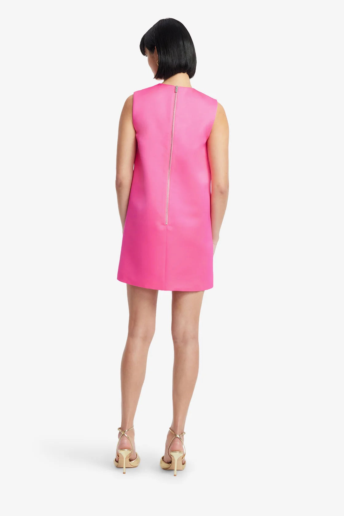 Leo Lin Yvonne Appliqué Floral Mini Dress - Peony Print in Fuchsia