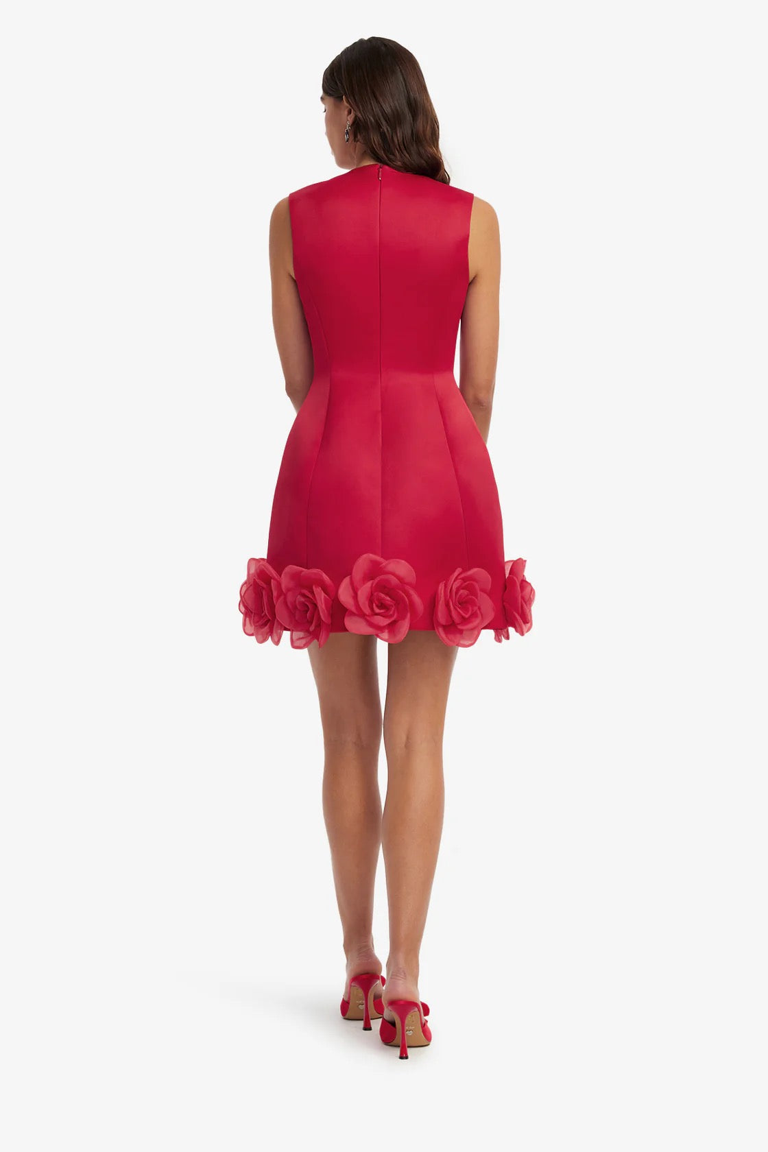 Leo Lin Bree V Neck Mini Dress - Scarlet