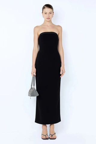 Bec & Bridge Romee Strapless Midi Dress - Black