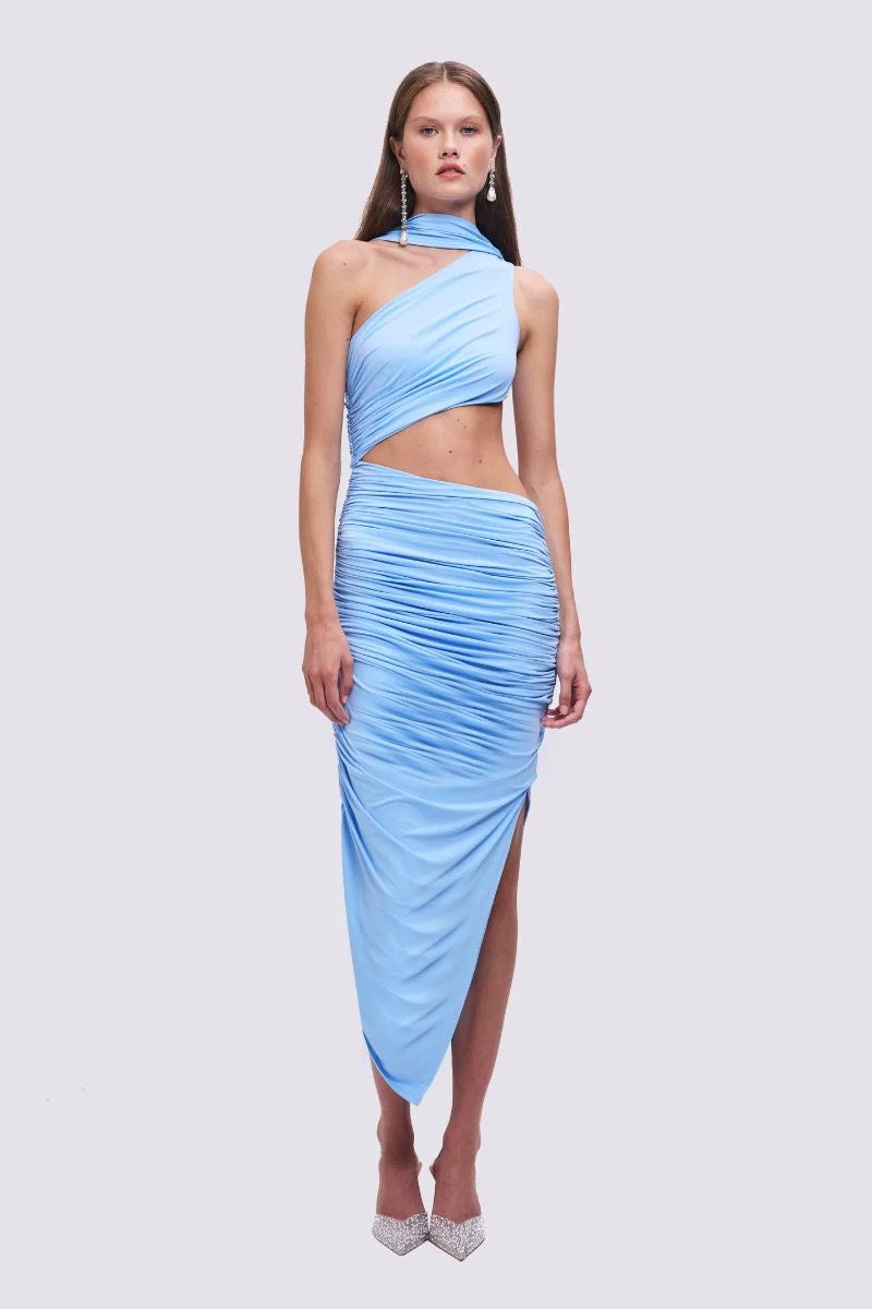 Suboo Taylor Draped Maxi Dress - Sky Blue