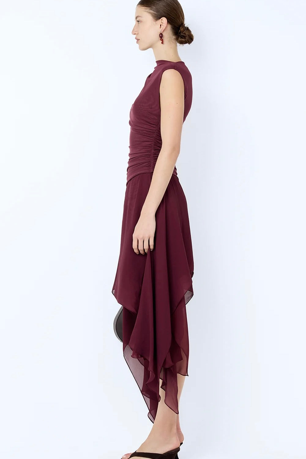 Bec & Bridge Nico Asym Midi Dress - Blackberry