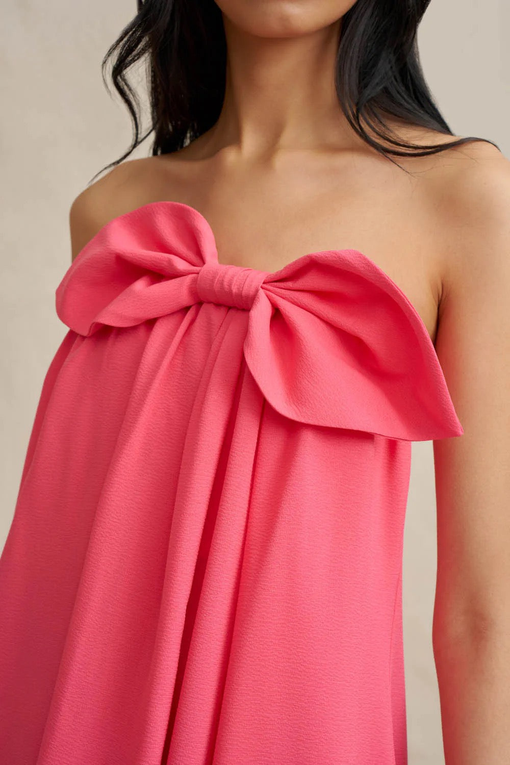 By Johnny Sabrina Strapless Maxi Dress - Coral Pink