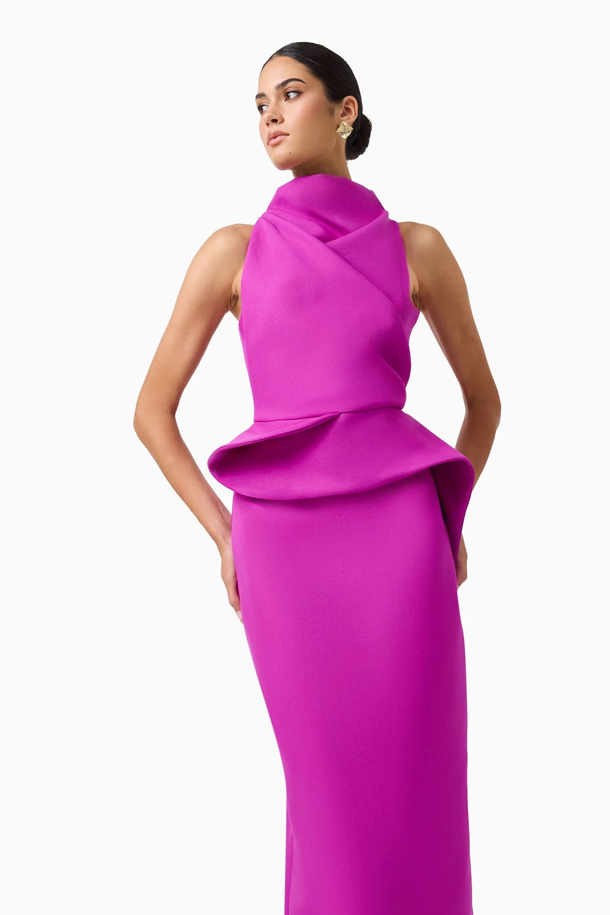 Elliatt Lioris Peplum Gown - Purple