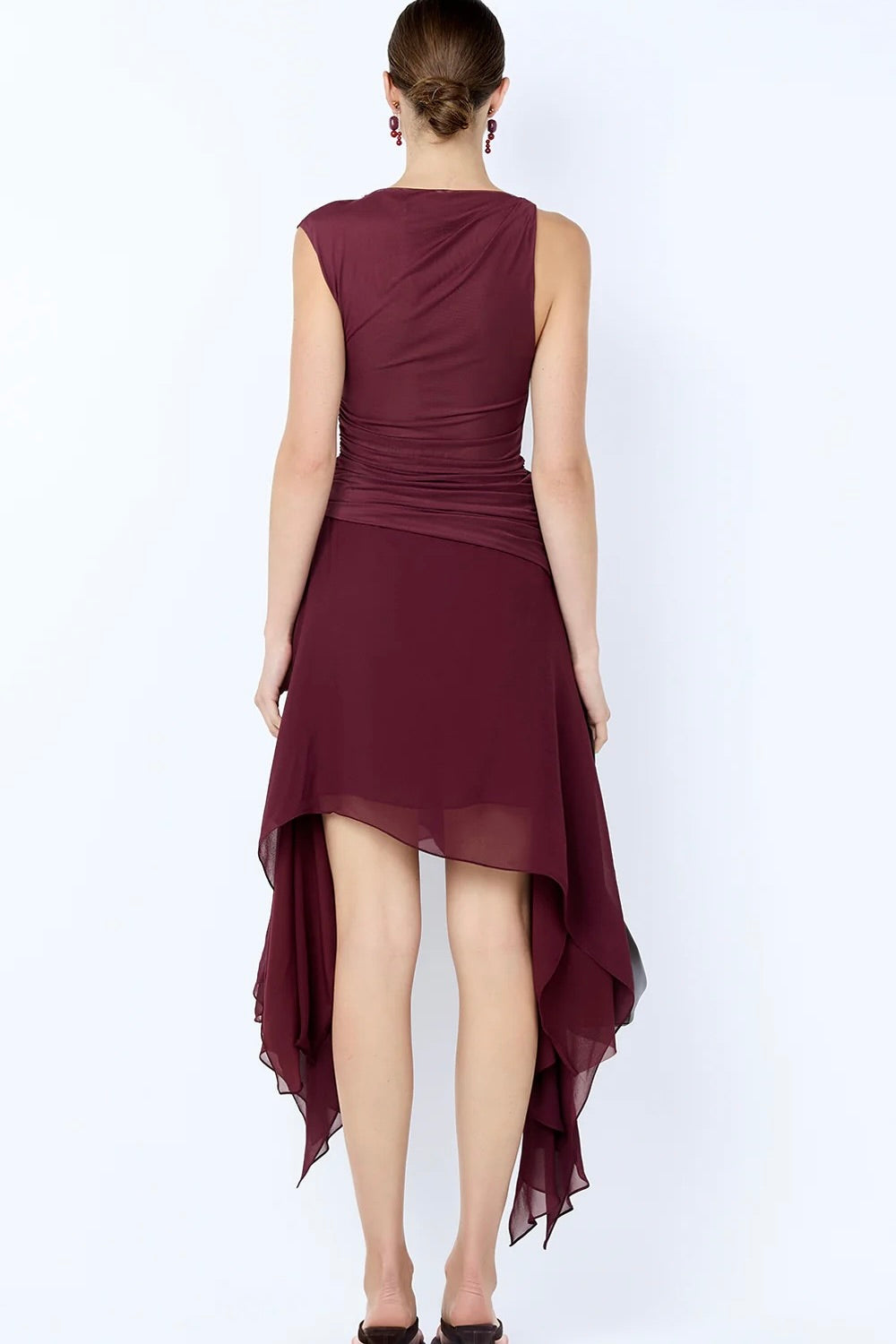 Bec & Bridge Nico Asym Midi Dress - Blackberry