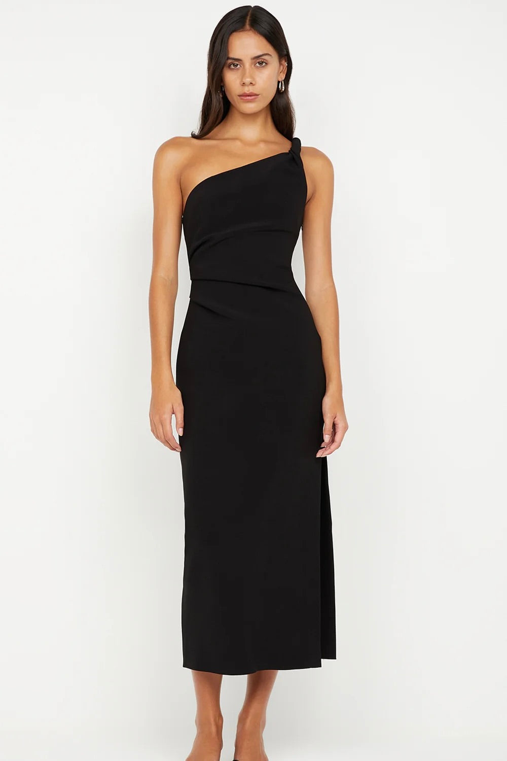 Bec & Bridge Ariven Asym Midi Dress - Black