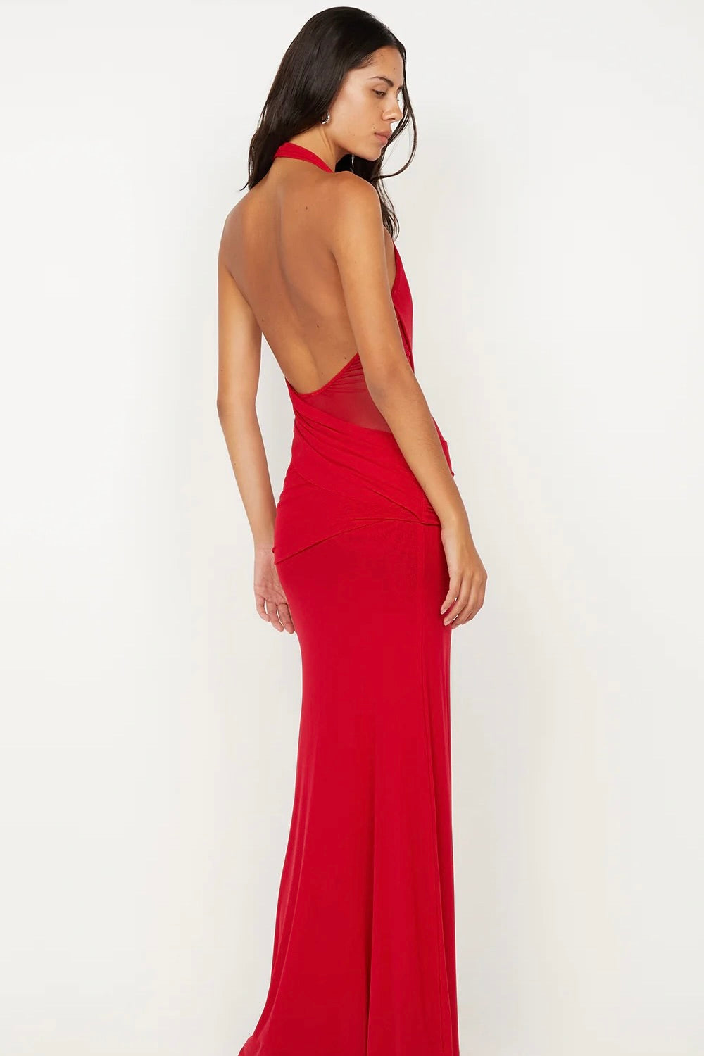 Bec & Bridge Deija Halter Maxi Dress - Strawberry