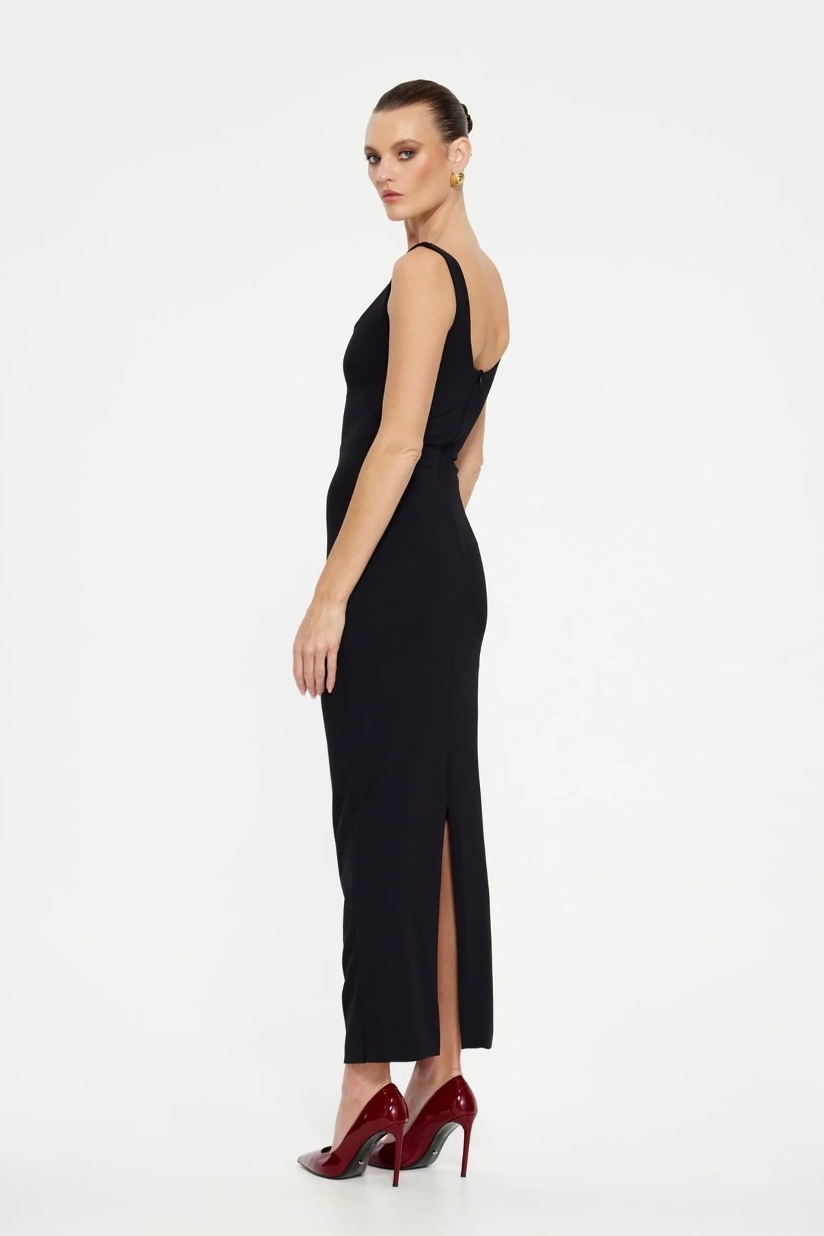 Effie Kats Gabel Midi Dress - Black