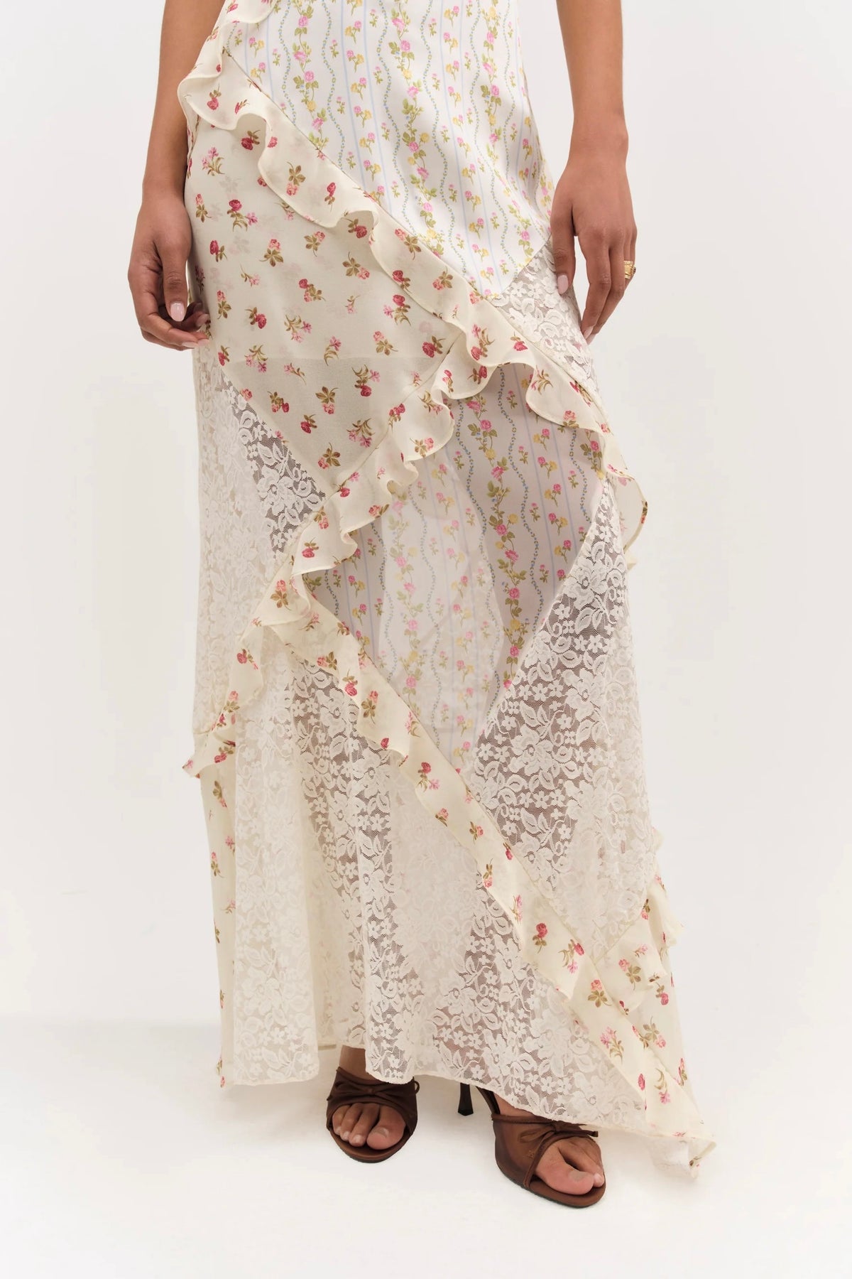 For Love & Lemons Josalyn Maxi Dress - Cream