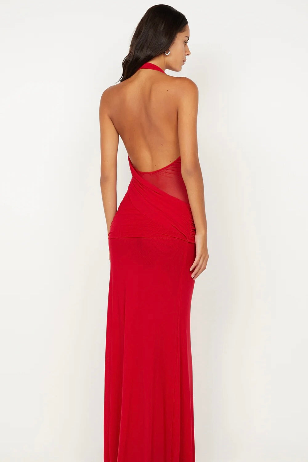 Bec & Bridge Deija Halter Maxi Dress - Strawberry