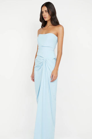 Bec & Bridge Domenic Strapless Dress - Sky Blue
