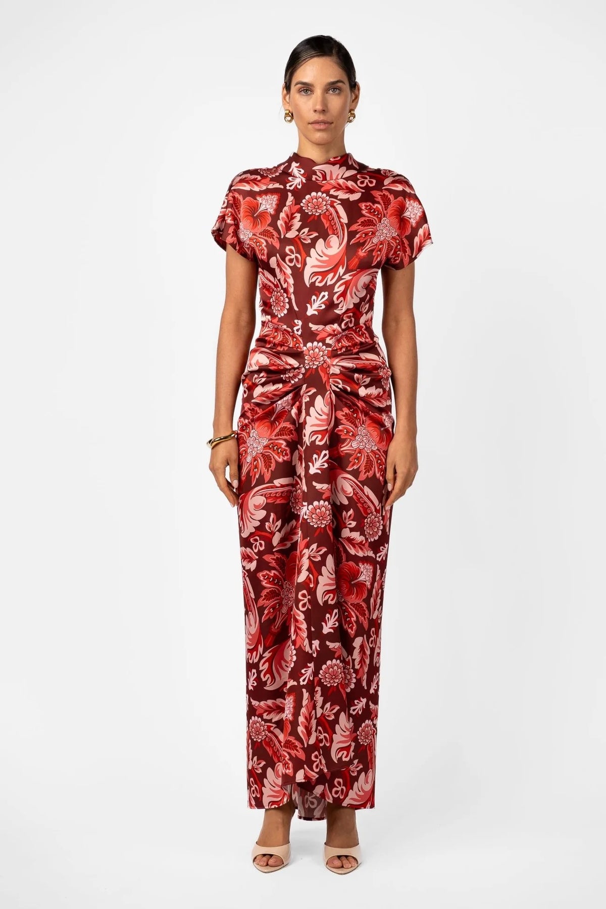 One Fell Swoop Lucent Maxi Dress - Porta Rosa Satin